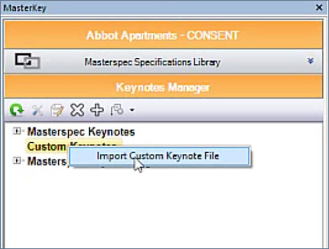 MasterKey For Revit Creating Custom Keynotes Masterspec